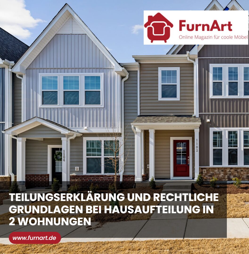 Teilungserklärung und rechtliche Grundlagen bei Hausaufteilung in 2 Wohnungen