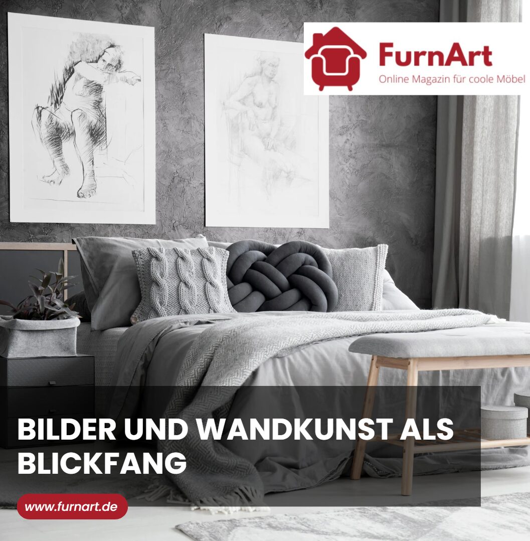 Wand hinter dem Bett gestalten Bilder und Wandkunst als Blickfang